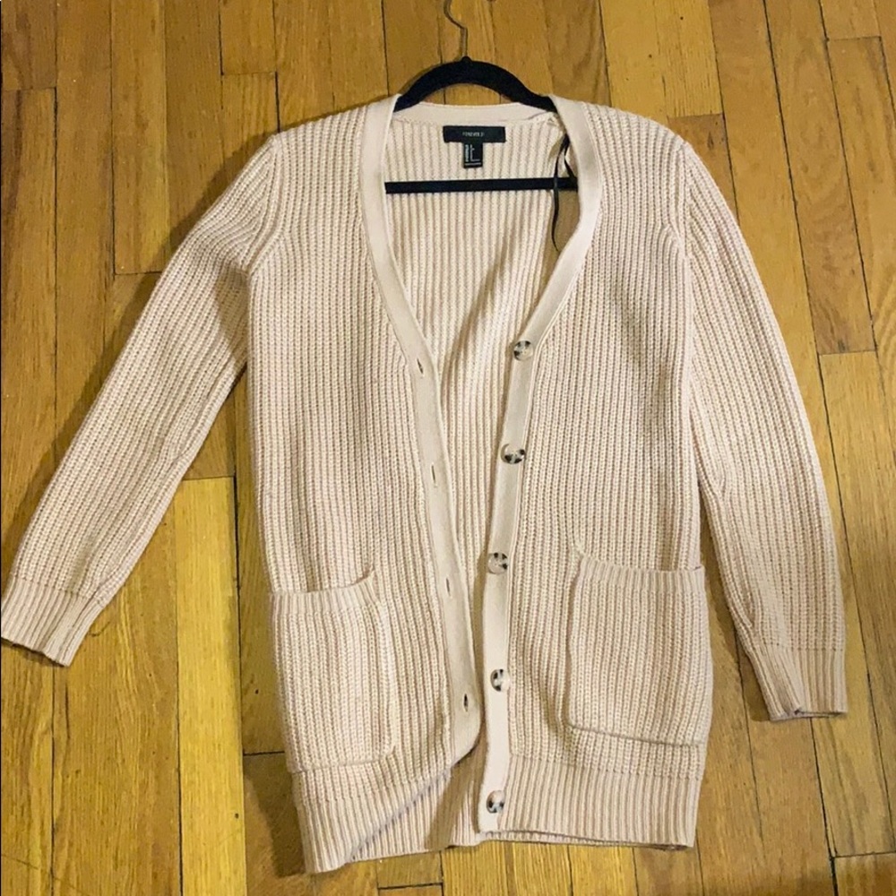 pink cardigan